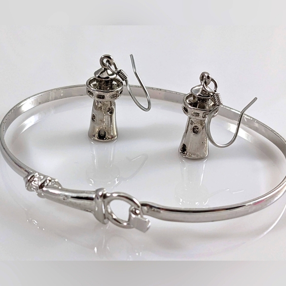 Treasures by Discovery Jewelry - Lighthouse Bracelet & 3D Lighthouse Earrings. Made in the USA